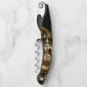 スチームパンク時計とアンティークギア ソムリエナイフ (正面)