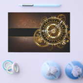 スチームパンク時計とアンティークギア チラシ (シングル)