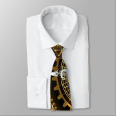 スチームパンク時計とアンティークギア ネクタイ (タイ)