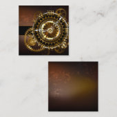 スチームパンク時計とアンティークギア ノートカード (正面/裏面)