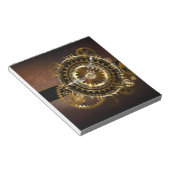 スチームパンク時計とアンティークギア ノートパッド (アングル)