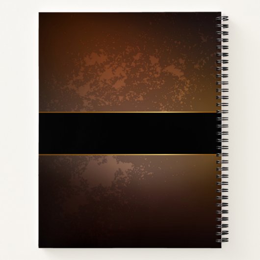 スチームパンク時計とアンティークギア ノートブック (裏面)