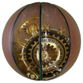 スチームパンク時計とアンティークギア バスケットボール (縦)