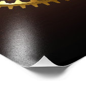 スチームパンク時計とアンティークギア フォトプリント            (角)