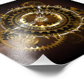 スチームパンク時計とアンティークギア フォトプリント            (角)