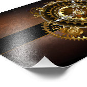 スチームパンク時計とアンティークギア フォトプリント            (角)