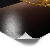 スチームパンク時計とアンティークギア フォトプリント            (角)