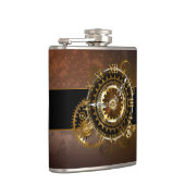 スチームパンク時計とアンティークギア フラスク (右)