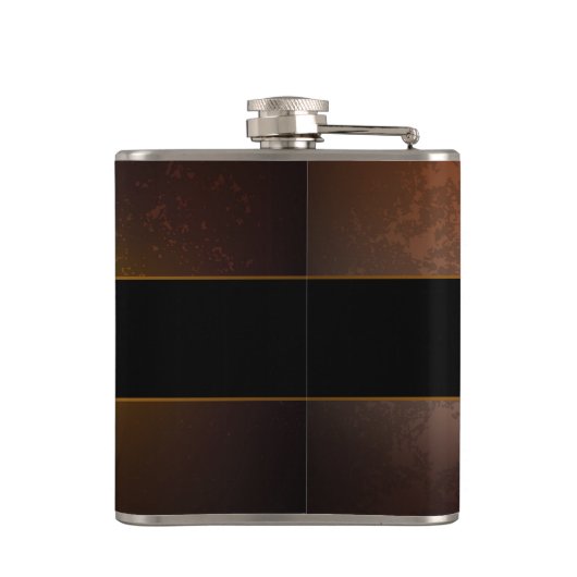 スチームパンク時計とアンティークギア フラスク (裏面)