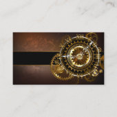 スチームパンク時計とアンティークギア プレイスカード (正面)