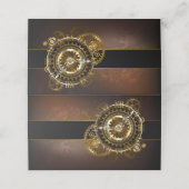 スチームパンク時計とアンティークギア プレイスカード (外部開封)