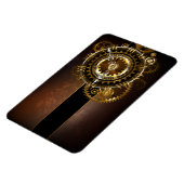 スチームパンク時計とアンティークギア マグネット (左側)