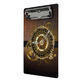 スチームパンク時計とアンティークギア ミニクリップボード (アングル2)