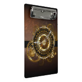 スチームパンク時計とアンティークギア ミニクリップボード (アングル)