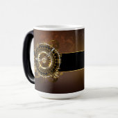 スチームパンク時計とアンティークギア モーフィングマグカップ (正面左)