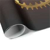 スチームパンク時計とアンティークギア ラッピングペーパー (ロールコーナー)