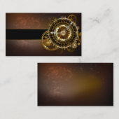 スチームパンク時計とアンティークギア 割引カード (正面/裏面)