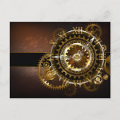 スチームパンク時計とアンティークギア 案内ポストカード (正面)