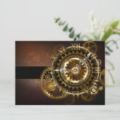 スチームパンク時計とアンティークギア 案内状 (スタンド正面)