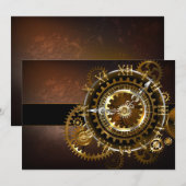 スチームパンク時計とアンティークギア 案内状 (正面/裏面)