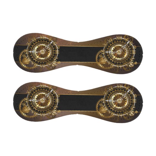 スチームパンク時計とアンティークギア 野球ボール (パネル)