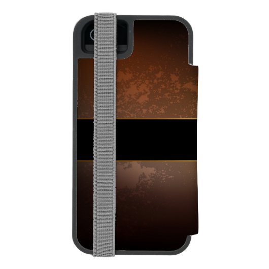 スチームパンク時計とアンティークギア INCIPIO iPhoneウォレットケース (フォリオ裏面)