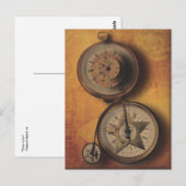 スチームパンク時計を自転車に乗せてビクトリアン行く時間 ポストカード (正面/裏面)