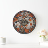 スチームパンク時計ギアエンジンcogsクロック ラージ壁時計 (ホーム)