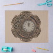 スチームパンク時計ティッシュペーパー 薄葉紙 (クラフト)