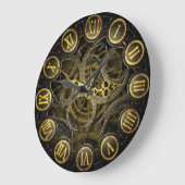 スチームパンク時計ビクトリアン古ギアスタイル ラージ壁時計 (傾斜)