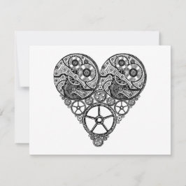 スチームパンク時計及びギアハート 婚約した