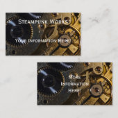 スチームパンク時計機構 名刺 (正面/裏面)