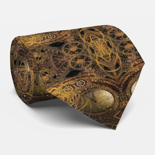 スチームパンク時計 ネクタイ (ロール)