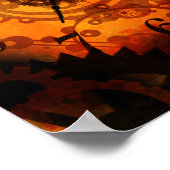 スチームパンク時計 ポスター (角)