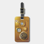 スチームパンク時計 ラゲッジタグ (正面縦)
