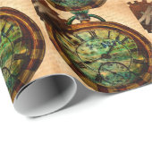 スチームパンク時計 ラッピングペーパー (ロールコーナー)