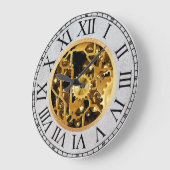 スチームパンク時計 ラージ壁時計 (傾斜)