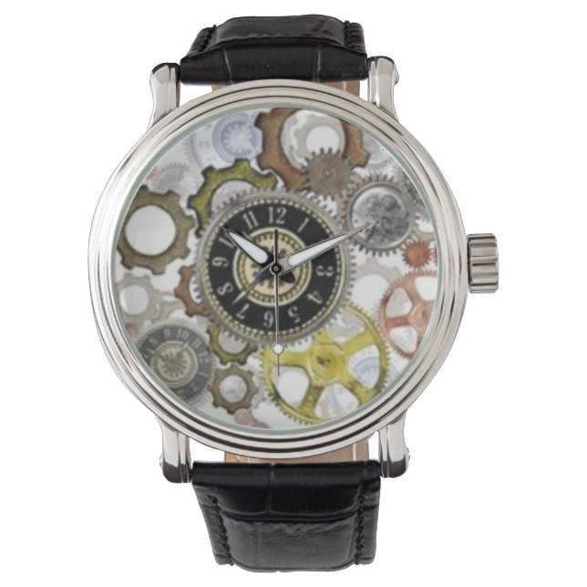 スチームパンク時計 腕時計 (正面)