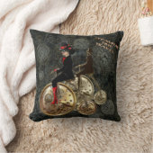 スチームパンク時間の旅行、時計仕掛けのペニーの農園 クッション (ブランケット)