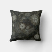 スチームパンク時間の旅行、時計仕掛けのペニーの農園 クッション (裏面)