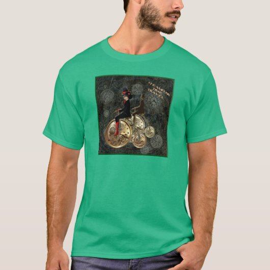 スチームパンク時間の旅行、時計仕掛けのペニーの農園 Tシャツ (正面)