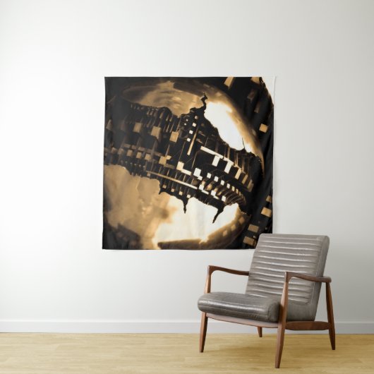 スチームパンク機械ギア タペストリー (インサイチュ(横))