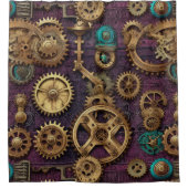 スチームパンク機械シャワーカーテン シャワーカーテン (正面)