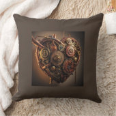 スチームパンク機械ハート クッション (ブランケット)