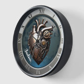 スチームパンク機械ハート 壁時計 (傾斜)