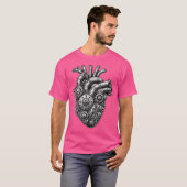 スチームパンク機械ハート Tシャツ (正面フル)
