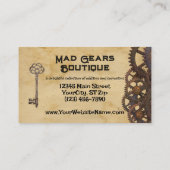 スチームパンク機械ヴィンテージ産業サイバーパンク 名刺 (裏面)