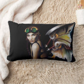 スチームパンク機械妖精 ランバークッション (ブランケット)