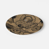 スチームパンク機械（ブラッシー） ペーパープレート (アングル)