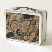 スチームパンク機械（ブラッシー） メタルランチボックス (裏面)